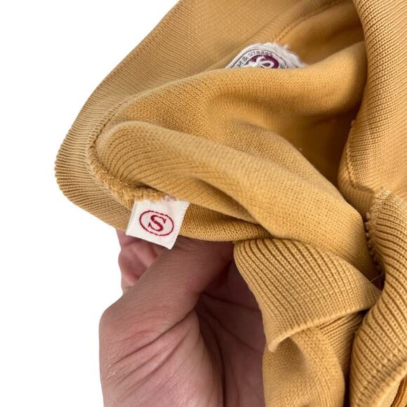 Vintage 70’s Abraham & Straus Men’s Shirt Mustard Yellow Collared Button Small - Picture 9 of 9